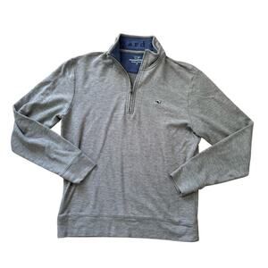 Vineyard Vines Pull over, 1/4 zip sweatshirt/sweater, Size SM; Gray, PIMA Cotton